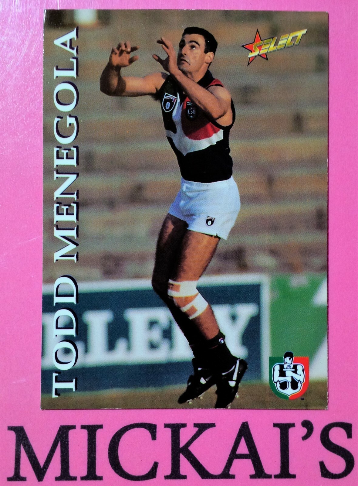 AFL SELECT FREMANTLE FOOTBALL CLUB TODD MENEGOLA FOOTY TRADING CARD