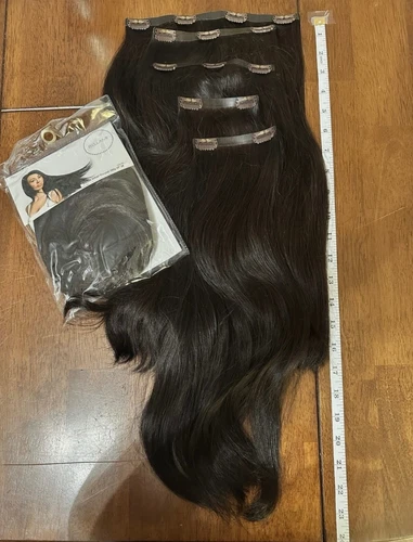 Bellami hair extensions clip in dark brown 