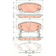 TRW Bremsbeläge GDB3518 Bremsklötze für Toyota Avensis Kombi _T27_