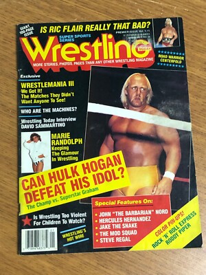 1987 WRESTLING TODAY MAGAZINE PREMIERE ISSUE HOGAN FLAIR ROAD WARRIORS PINUPS