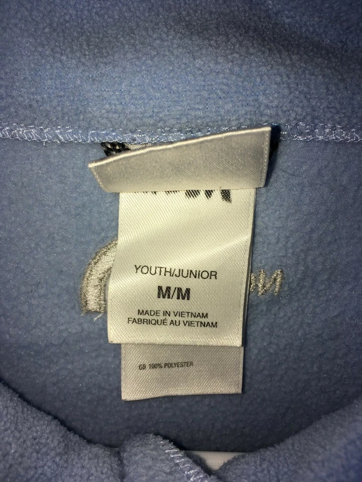 THE NORTH FACE FLEECE JACKET, Light Blue Front Zip Youth/Junior Medium 1/4 zip - Image 3 of 4