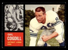 1962 TOPPS GAIL COGDILL DETROIT LIONS #53 VG-EX X9938