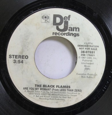Soul Promo Nm! 45 The Black Flames - Are You My Woman? (From Less Than Zero) / A