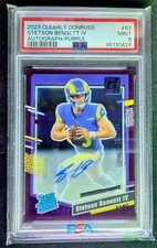 2023 PANINI CLEARLY DONRUSS PURPLE STETSON BENNETT AUTO /175 #83 PSA 9