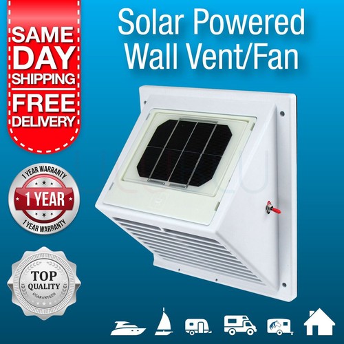 Solar Powered Exhaust Fan, Wall Vent, Solar Air Extraction Vent for