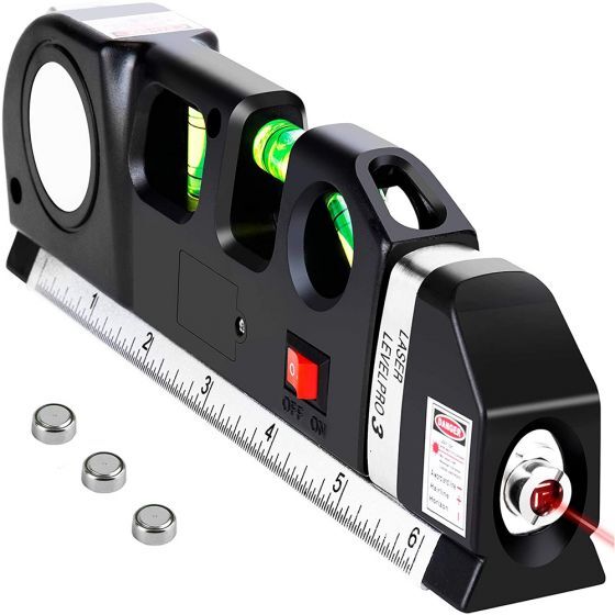 Precision Multi-Purpose Laser Level with Measuring Tape 1 Pcs