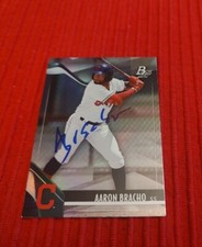 2021 Bowman Platinum #TOP-66 Aaron Bracho Cleveland Guardians AUTOGRAPH 