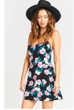 Show Me Your Mumu NWT Floral Black Floral Dress Women's Size Medium