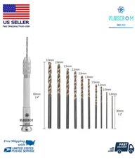 Precision Pin Vise Hand Drill Twist Bits Metal Resin Mold UV Tools Jewelry Screw