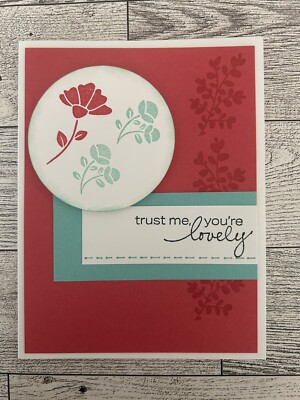 Any Occasion Card Set Of 4 Stampin Up Sweet Sorbet Flower Coastal ...