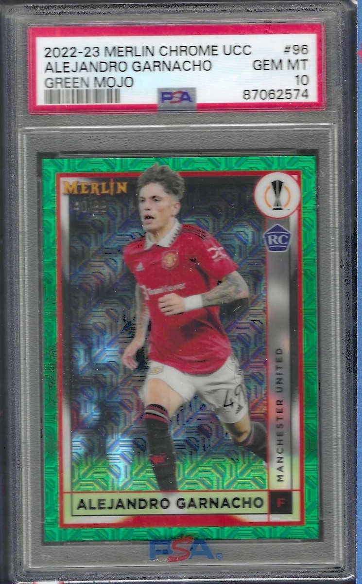 その他 TOPPS CHROME GARNACHO RC REFRACTOR PSA10 2023-24 Topps Chrome UEFA Alejandro Garnacho Future Stars