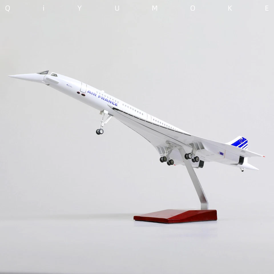 QIYUMOKE 1:125 Scale Die-cast Concorde Airplane Model - Air France Edition - Image 3 of 4