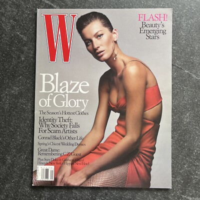 W Fashion Magazine Jan 2004 / Gisele Bundchen / C.Z. Guest / Jennifer Lopez