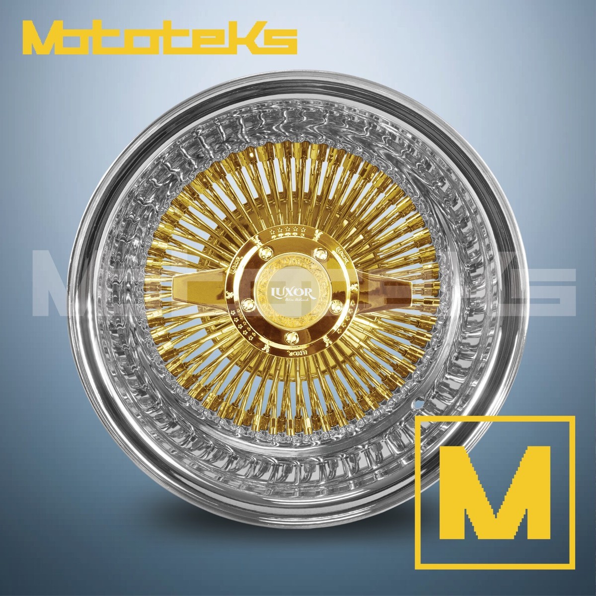 GOLD &amp; SILVER CHROME 100％ &amp; 400％ 17x9