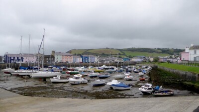 Foto 6x4 Der Hafen von Aberaeron, Ceredigion Ein Weitwinkel Blick c2015