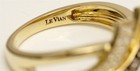 LEVIAN 14K Yellow Honey Gold Crossover Ring 1/2ctw Chocolate Vanilla Diamonds — photo 4
