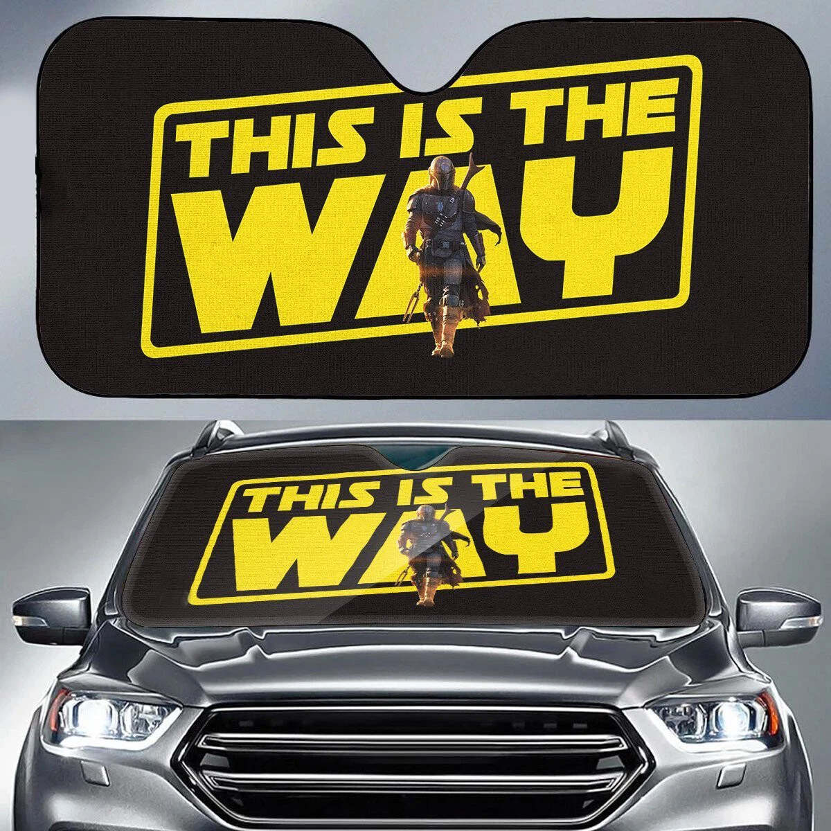 Star Wars The Mandalorian This Is The Way Car Windshield Sun Shade