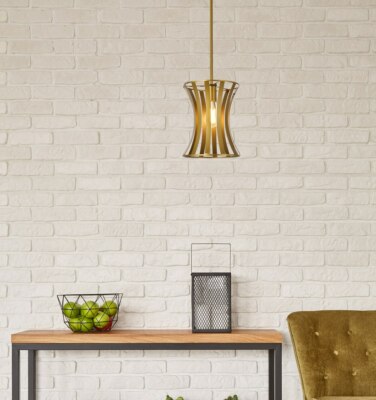 Pendant Chandelier Light Fixture Brass Color Foyer Bedroom Kitchen Dining Room