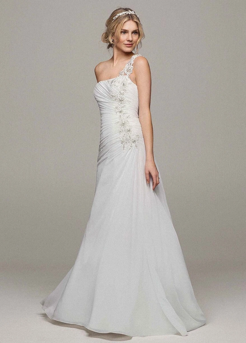 Davids bridal top one shoulder dress