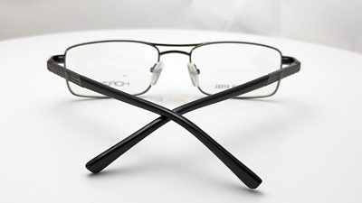 Horizon H-Ensign Gunmetal Rectangle Brown Mens Eyeglasses  display picture 1