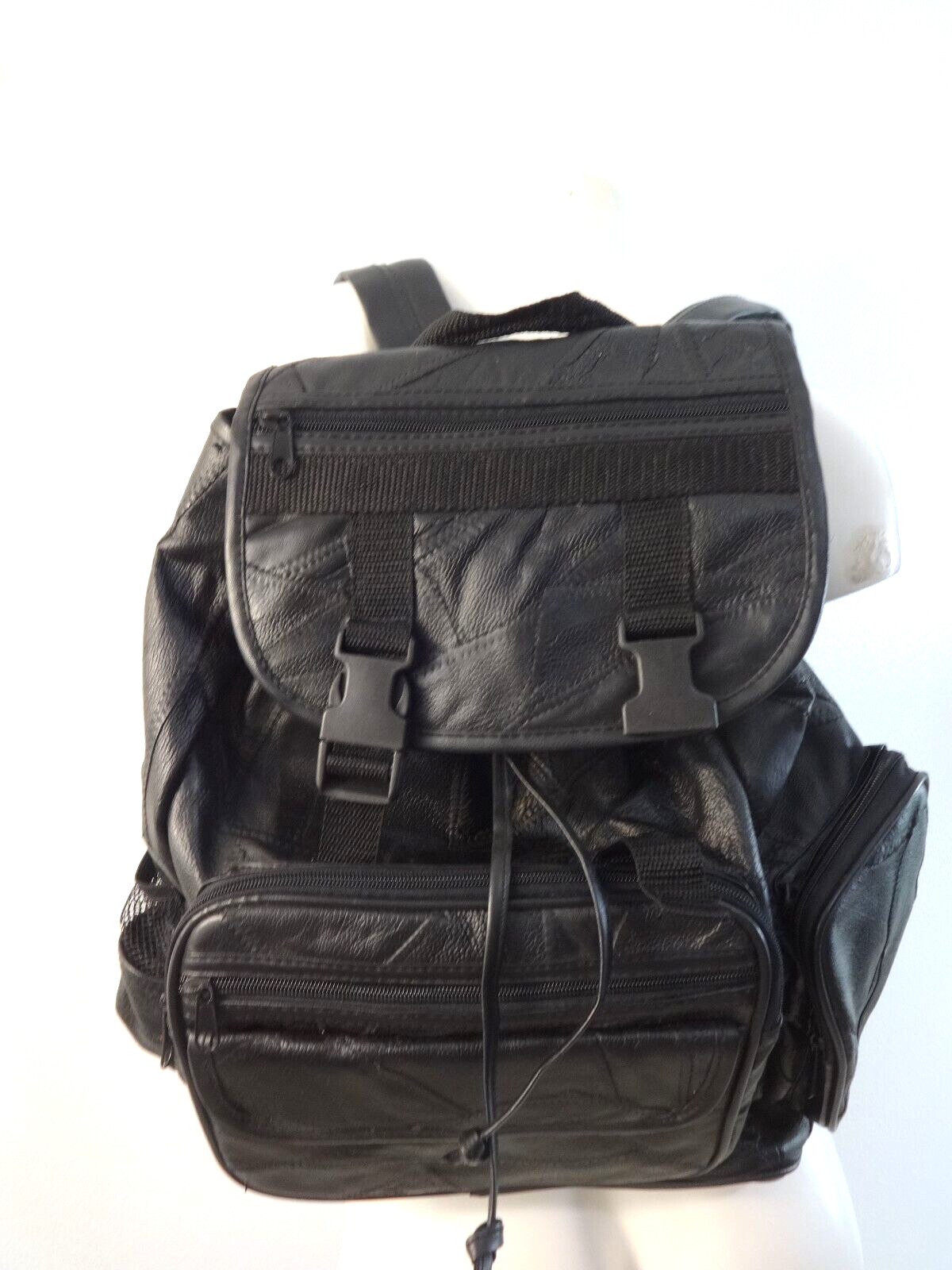 PATCHWORK LEATHER BACKPACK MISSING 1 CLASP SOLD A… - image 1