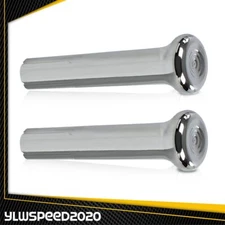 Pair Chrome Plastic Door Lock Knobs Fit For 1971-1988 Chevrolet Buick Pontiac