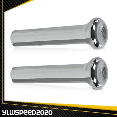 Pair Chrome Plastic Door Lock Knobs Fit For 1971-1988 Chevrolet Buick Pontiac