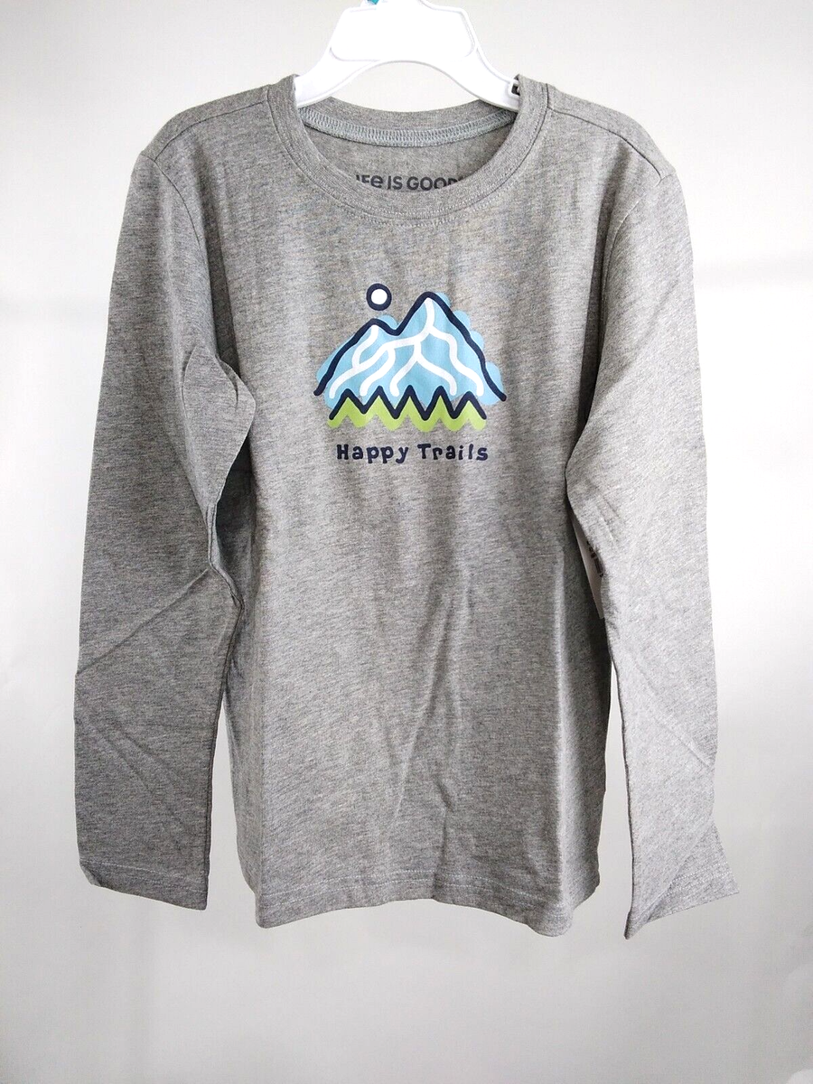 Life is Good Kid Long Sleeve Crusher Tee Happy Trails Mountain