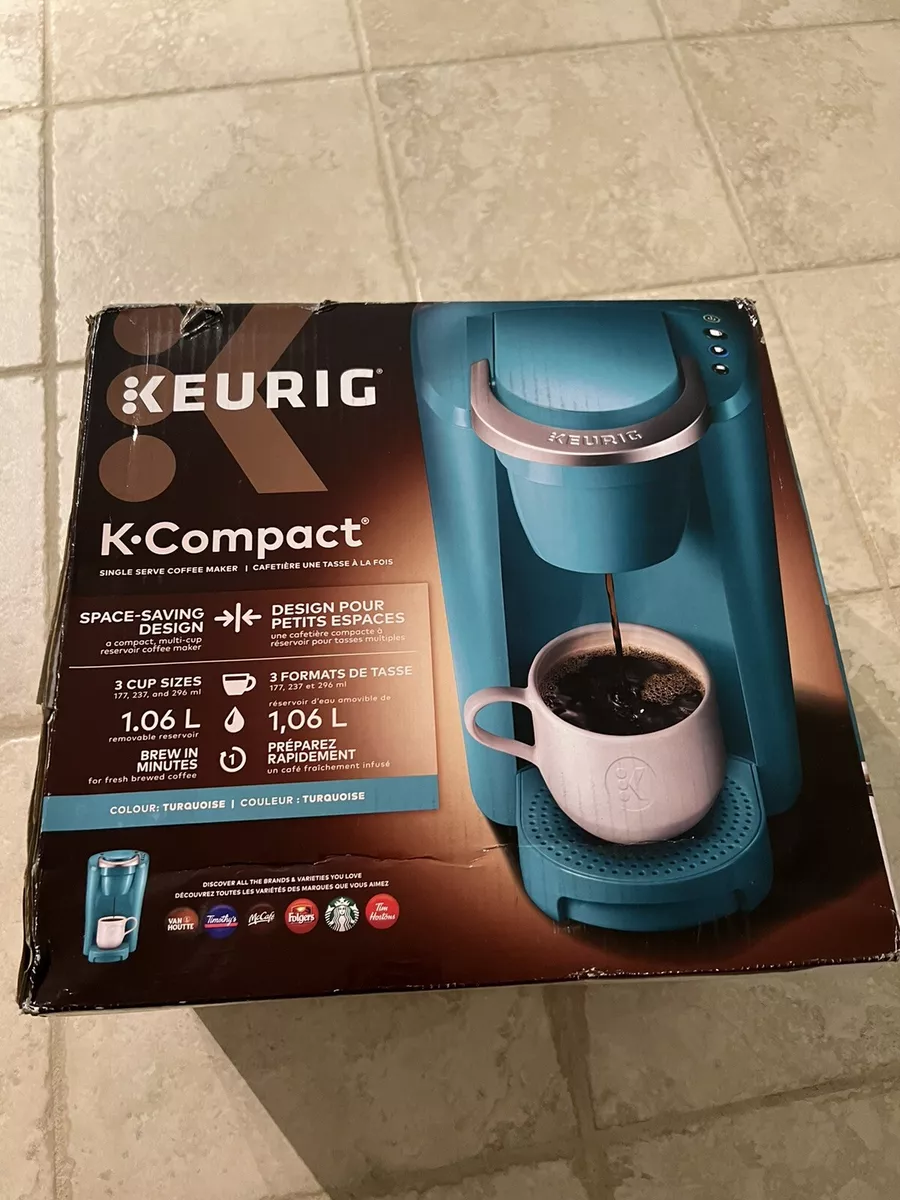 Keurig K-Compact Single K-Cup Pod Coffee Maker, 36 oz Turquoise