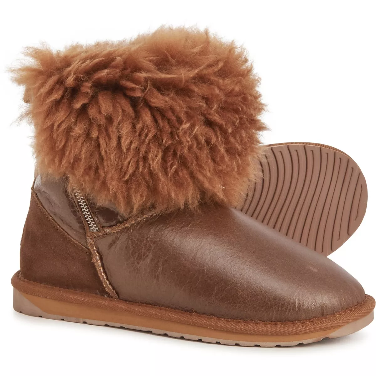 EMU Australia Wurren Leather Shearling Boots Color Brown Size NEW / box | eBay