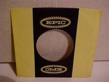 EPIC RECORDS VINTAGE 7 INCH 45 RPM COMPANY SLEEVE ONLY NO RECORD YELLOW/BLACK