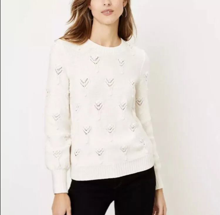 Loft clearance white sweater
