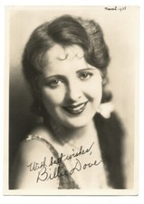 1920's MOVIE STAR FAN PHOTO + LETTER SIGNED - BILLIE DOVE