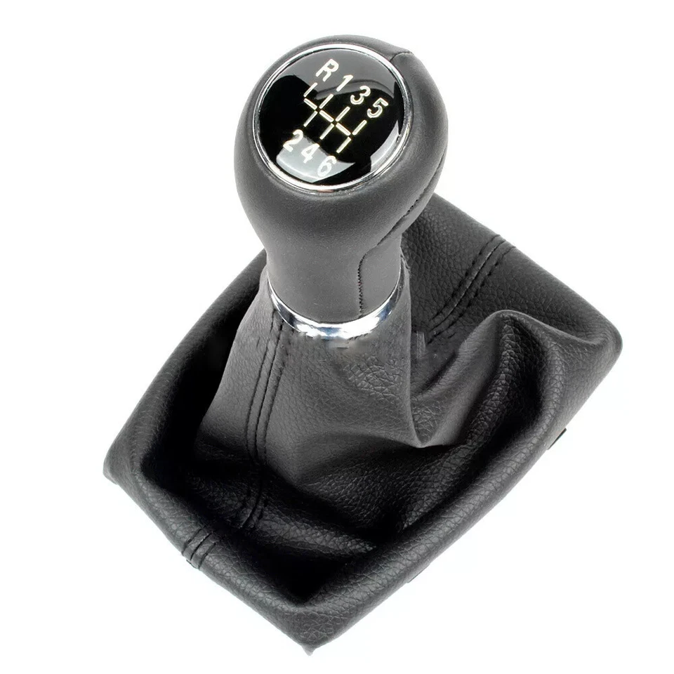 6 Speed Gear Stick Shift Knob Boot For Audi A4 S4 B6 B7 Sedan Quattro 2001-2008 Foto 2 de 4