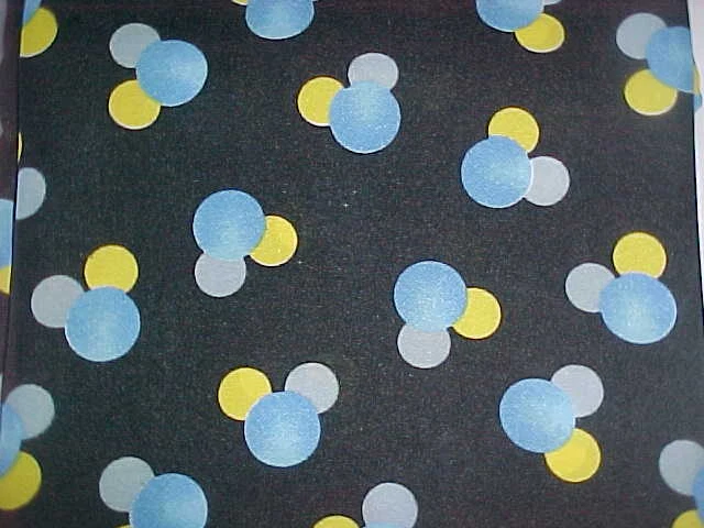 4.5 YARD BLACK Blue LOVELY Fabric MATERIAL For DRESS Outfit Sewing CRAFT PROJECT - Image 3 of 3