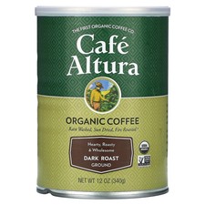 Organic Coffee, Ground, Dark Roast, 12 oz 340 g 