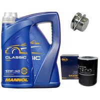 MotoröL Filter Set 10W-40 Api SN/CH-4 6 Liter + Schraube FüR Fiat Ducato Bus 2.5