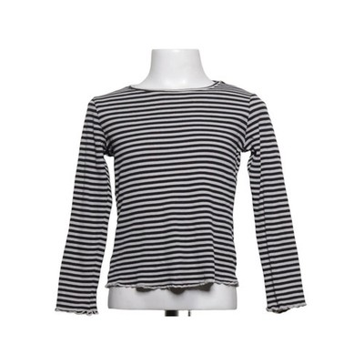 H&M, Langarmshirt, Größe: 122/128, Schwarz/Weiß, Baumwolle/Elasthan #JiX