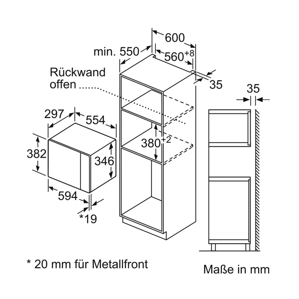 Siemens BF525LMB1 Einbaumikrowelle - Bild 3 von 3