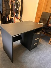 Grey 1m x 55cm x 72cm timber Office / Gaming Desk With Drawers from Wayfair 