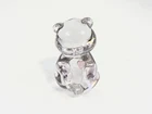 FENTON JUNE BIRTHSTONE BEAR (5151) ART GLASS FIGURINE W PURPLE ALEXANDRITE HEART
