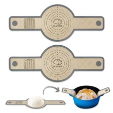 PLAPITATE Silicone Bread Sling for Dutch Oven 22"L x 8.3"W, 2 Pcs Gray Round