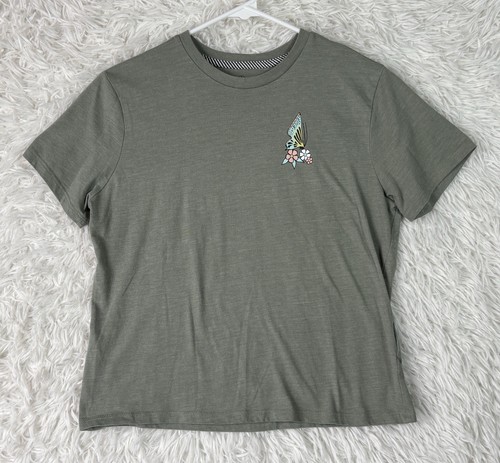 Girls Volcom Butterfly Stone Green Double Sided T-Shirt Size Medium (8/10) - Picture 2 of 7