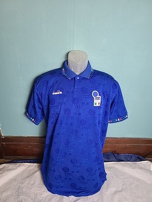 Vintage 90's 1994 Italy Diadora Home World Cup Jersey Azzurri