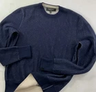 Rag & Bone Sweater Men Sz M Wool Cashmere Crewneck Heather Navy Blue Pullover