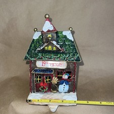 Christmas Express 19th Hole Stocking Holder Metal Golfer Hand Painted Decor