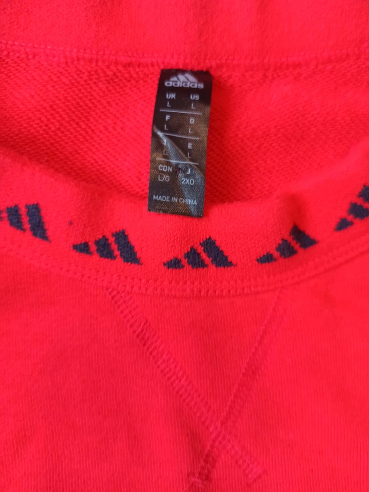 Adidas Originals Sweatshirt Retro wie EQT Equipment Style rot Icon Crew Sz. L - Bild 2 von 4