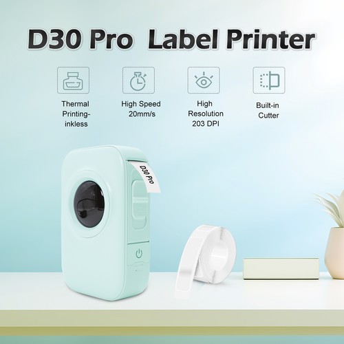 (Pink)D30 PRO Label Printer Pocket Smartphone Label Maker BT Wireless TDW - Afbeelding 3 van 12