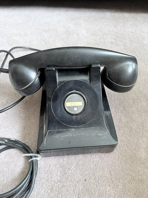 #ad Vintage Northern Electric Rotary Desk Telephone Black Bakelite Style Untested C $85.00