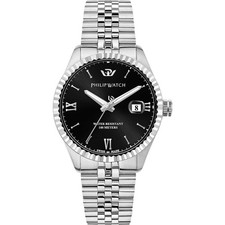 Montre Philip Watch Caribe R8253597076 Homme Noir 41 Mm Jubilee Swiss WR 100M